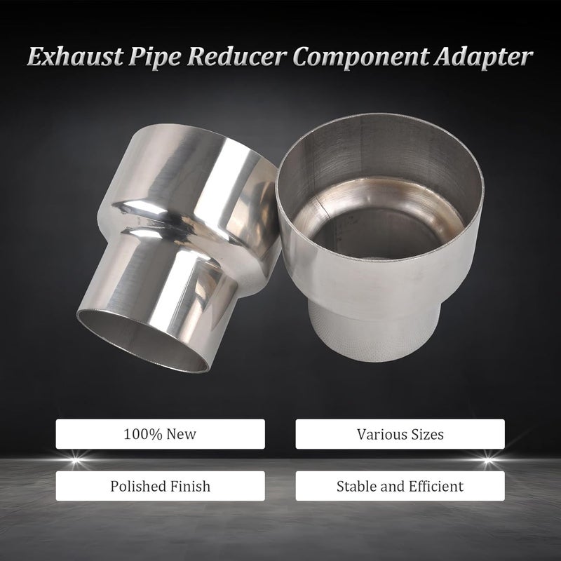 SSN Exhaust Pipe Reducer Component Adapter 3 Inch OD to 4.0 Inch OD Polished 304 Stainless Steel Universal OD 3" to OD 4.0" Exhaust Pipe Reducer Adapter 4 Inch Length-Pair 2 Pcs - Image 5